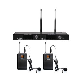 kit de microfonia inalámbrico  2 micrófonos de lavalier  receptor uhf  pantalla lcd  200 canales  gran cobertura203670